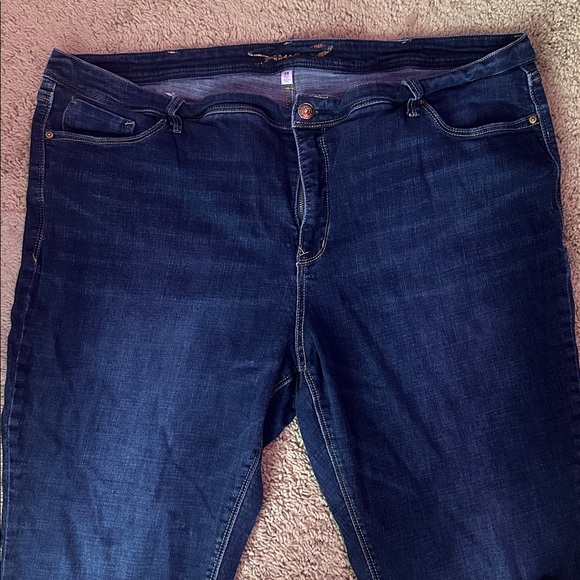 Seven7 Dark Blue Flare Jeans Size 28 - Picture 3 of 5